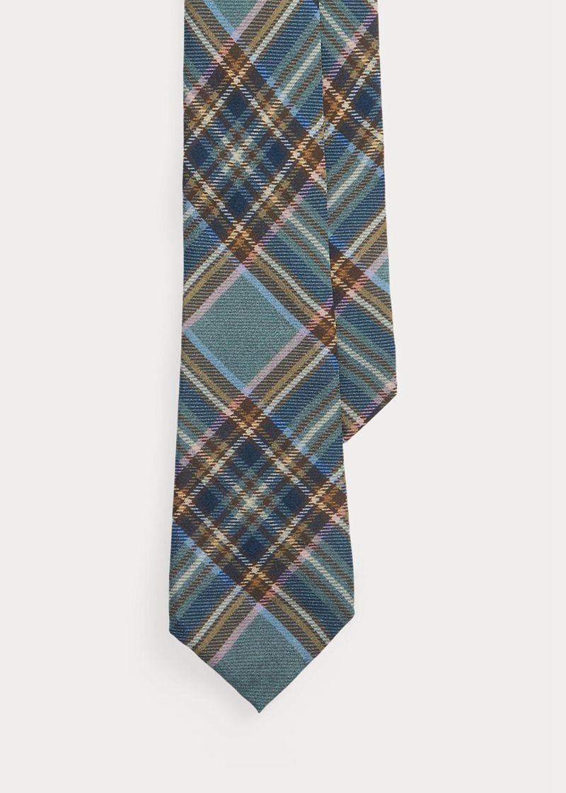 Corbata Purple Label Hombre Tartan-Print Silk Crepe Chile Multicolor RIPBY-1893